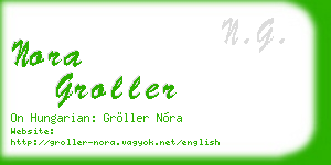 nora groller business card