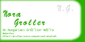 nora groller business card